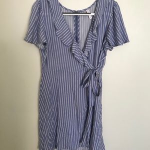 Target - White and Blue stripped tie dress